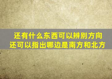 还有什么东西可以辨别方向还可以指出哪边是南方和北方