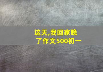 这天,我回家晚了作文500初一