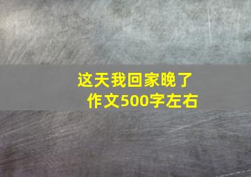 这天我回家晚了作文500字左右