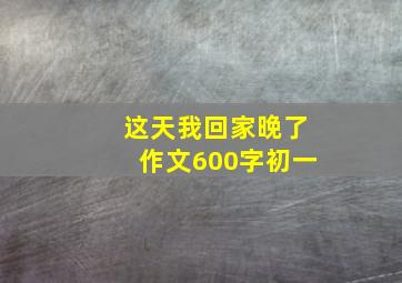 这天我回家晚了作文600字初一