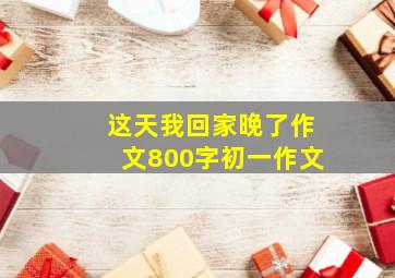 这天我回家晚了作文800字初一作文