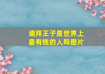 迪拜王子是世界上最有钱的人吗图片