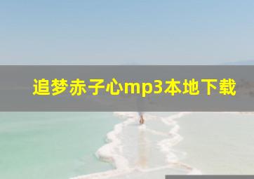 追梦赤子心mp3本地下载