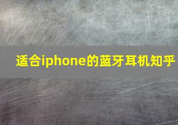 适合iphone的蓝牙耳机知乎