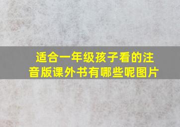 适合一年级孩子看的注音版课外书有哪些呢图片