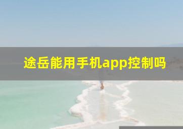 途岳能用手机app控制吗