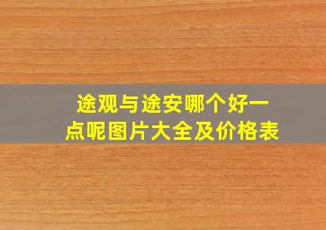 途观与途安哪个好一点呢图片大全及价格表