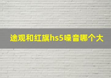 途观和红旗hs5噪音哪个大