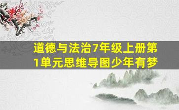 道德与法治7年级上册第1单元思维导图少年有梦