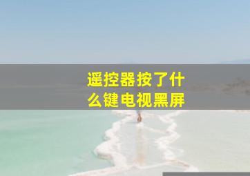 遥控器按了什么键电视黑屏