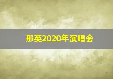 那英2020年演唱会