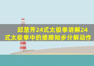 邱慧芳24式太极拳讲解24式太极拳中的搂膝拗步分解动作