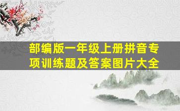 部编版一年级上册拼音专项训练题及答案图片大全