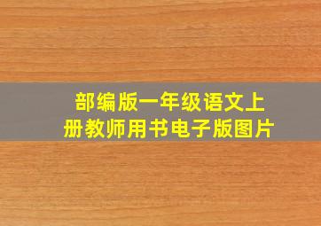 部编版一年级语文上册教师用书电子版图片