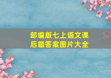 部编版七上语文课后题答案图片大全