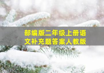 部编版二年级上册语文补充题答案人教版