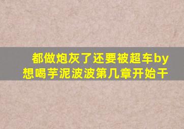 都做炮灰了还要被超车by想喝芋泥波波第几章开始干