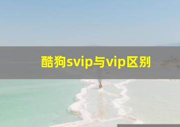 酷狗svip与vip区别