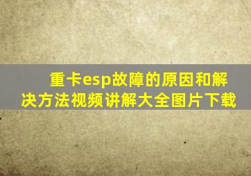 重卡esp故障的原因和解决方法视频讲解大全图片下载