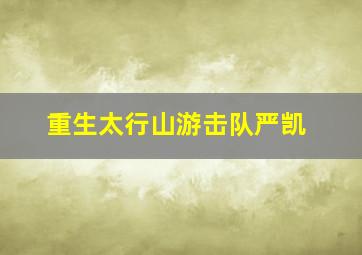 重生太行山游击队严凯