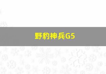 野豹神兵G5