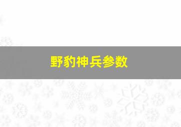 野豹神兵参数