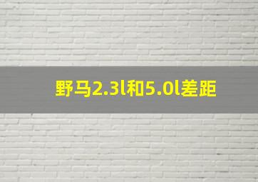 野马2.3l和5.0l差距