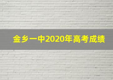 金乡一中2020年高考成绩