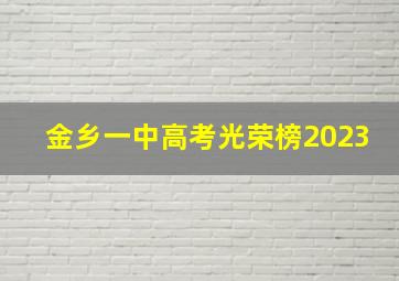 金乡一中高考光荣榜2023