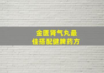 金匮肾气丸最佳搭配健脾药方