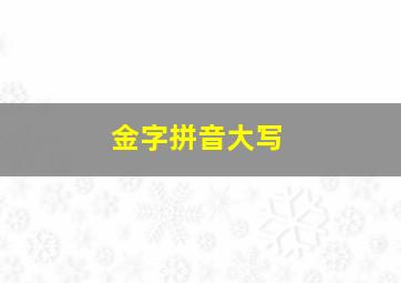 金字拼音大写