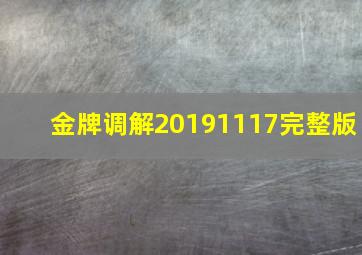 金牌调解20191117完整版