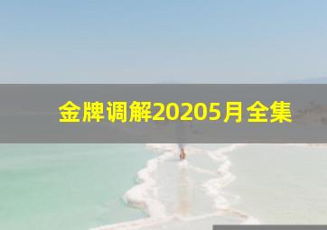 金牌调解20205月全集