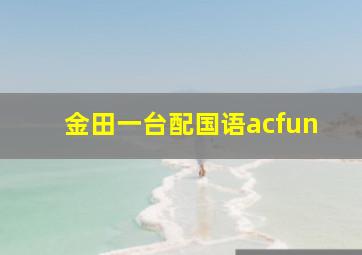 金田一台配国语acfun