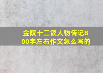 金陵十二钗人物传记800字左右作文怎么写的