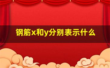 钢筋x和y分别表示什么