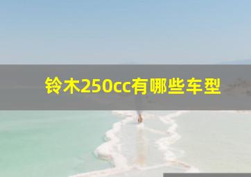 铃木250cc有哪些车型