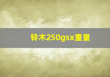 铃木250gsx重量