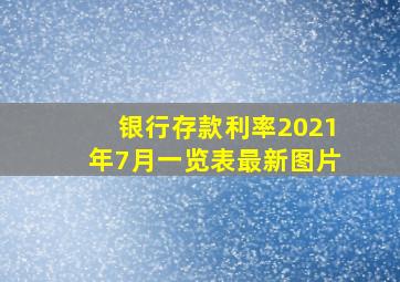 银行存款利率2021年7月一览表最新图片