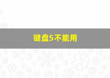 键盘5不能用