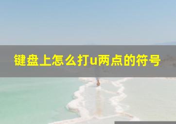 键盘上怎么打u两点的符号