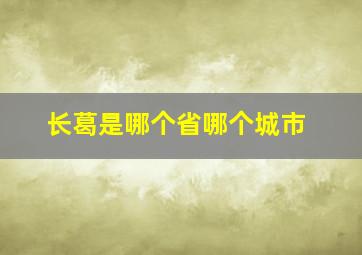 长葛是哪个省哪个城市