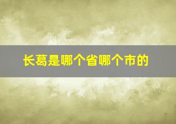 长葛是哪个省哪个市的