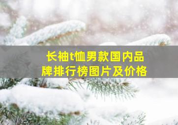 长袖t恤男款国内品牌排行榜图片及价格