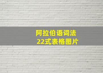 阿拉伯语词法22式表格图片