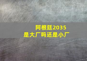 阿根廷2035是大厂吗还是小厂