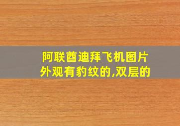 阿联酋迪拜飞机图片外观有豹纹的,双层的