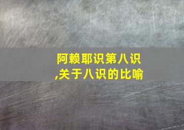 阿赖耶识第八识,关于八识的比喻