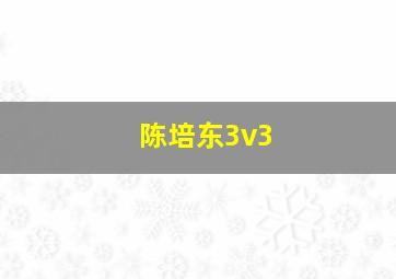 陈培东3v3