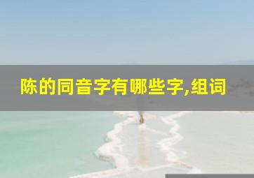 陈的同音字有哪些字,组词